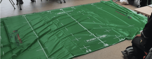 Terrain de rugby en tissu 3x4 m formation éducateurs